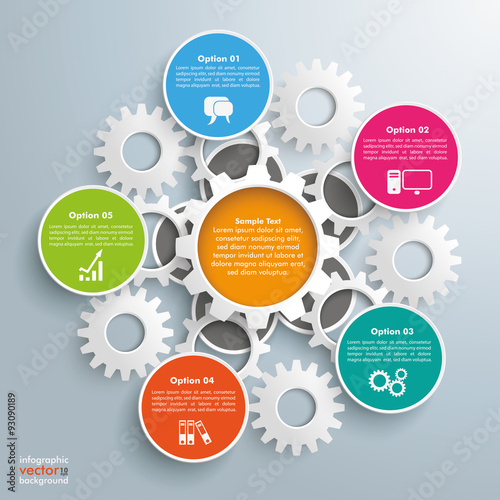 Flower Infographic White Gears Centre