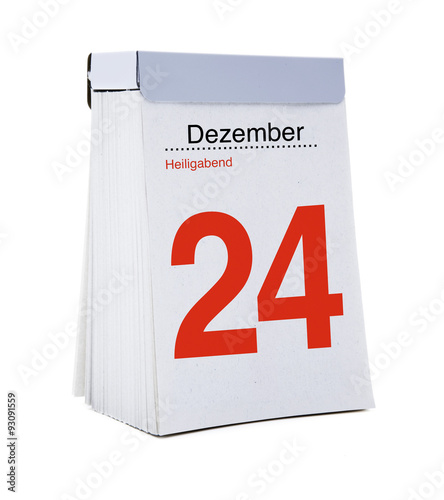 Abreißkalender mit Weihnachtstag