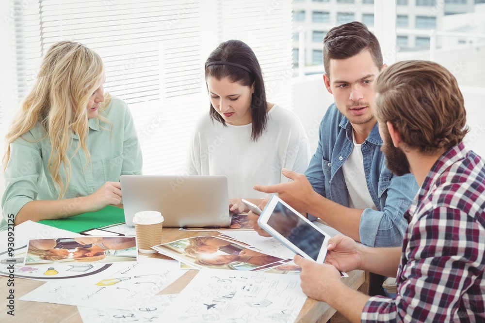 Creative business professionals discussing 