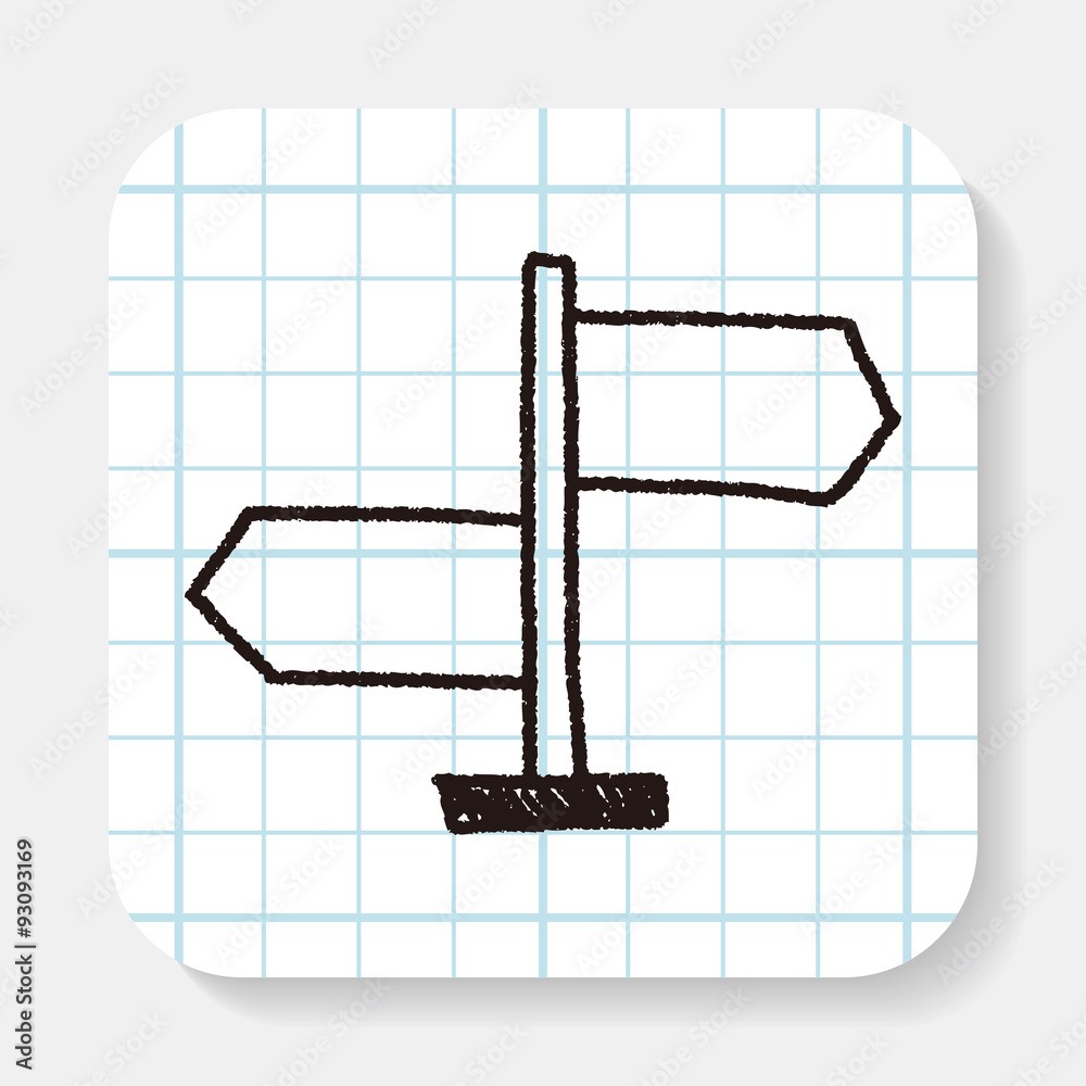 Signpost doodle drawing Signpost doodle drawing