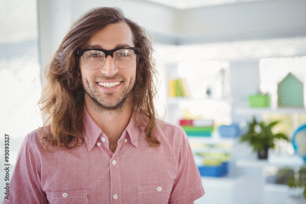 Happy hipster wearing eye glasses Happy hipster wearing eye glasses