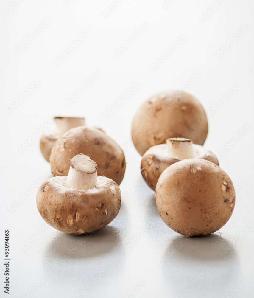 Fresh brown mushrooms close up Fresh brown mushrooms close up