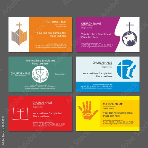Set Christian business cards. For the church, the ministry, the club and the community