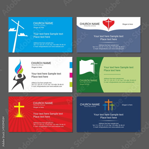 Set Christian business cards. For the church, the ministry, the club and the community