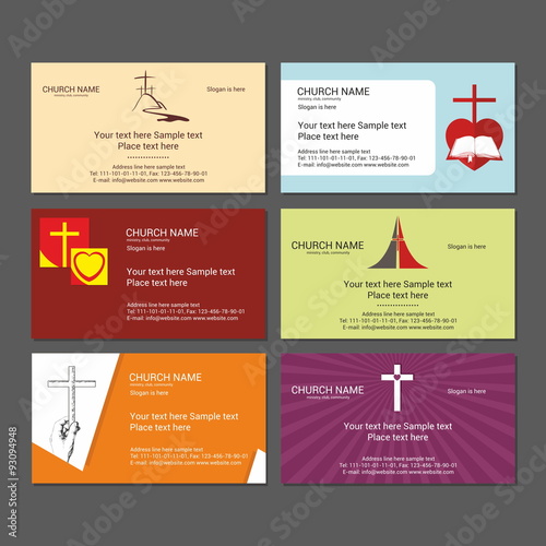 Set Christian business cards. For the church, the ministry, the club and the community.