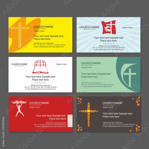 Set Christian business cards. For the church, the ministry, the club and the community.