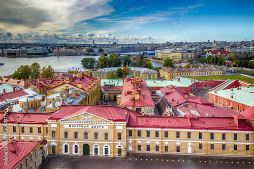 Mint  Peter and Paul fortress top view  Neva river