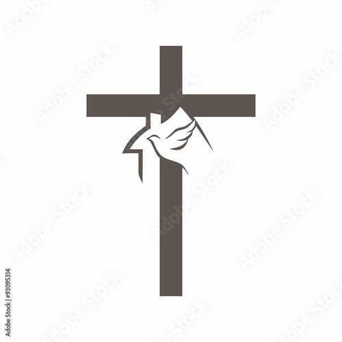 Church logo. House, dove and cross