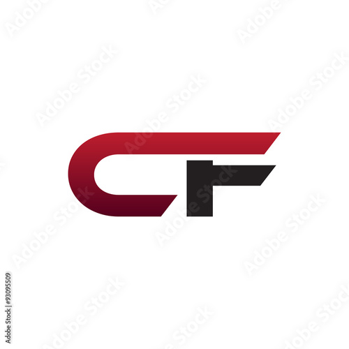 modern initial logo CF