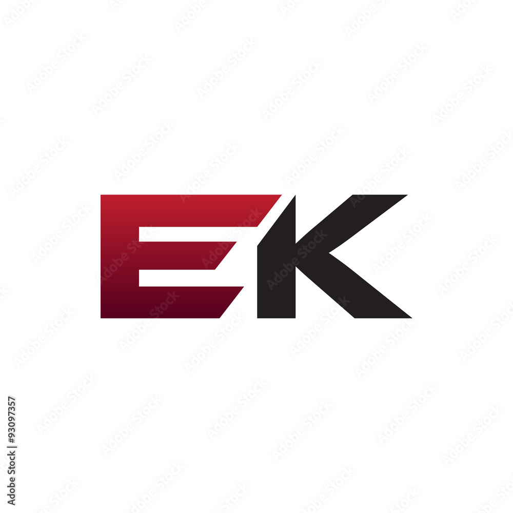 modern initial logo EK modern initial logo EK
