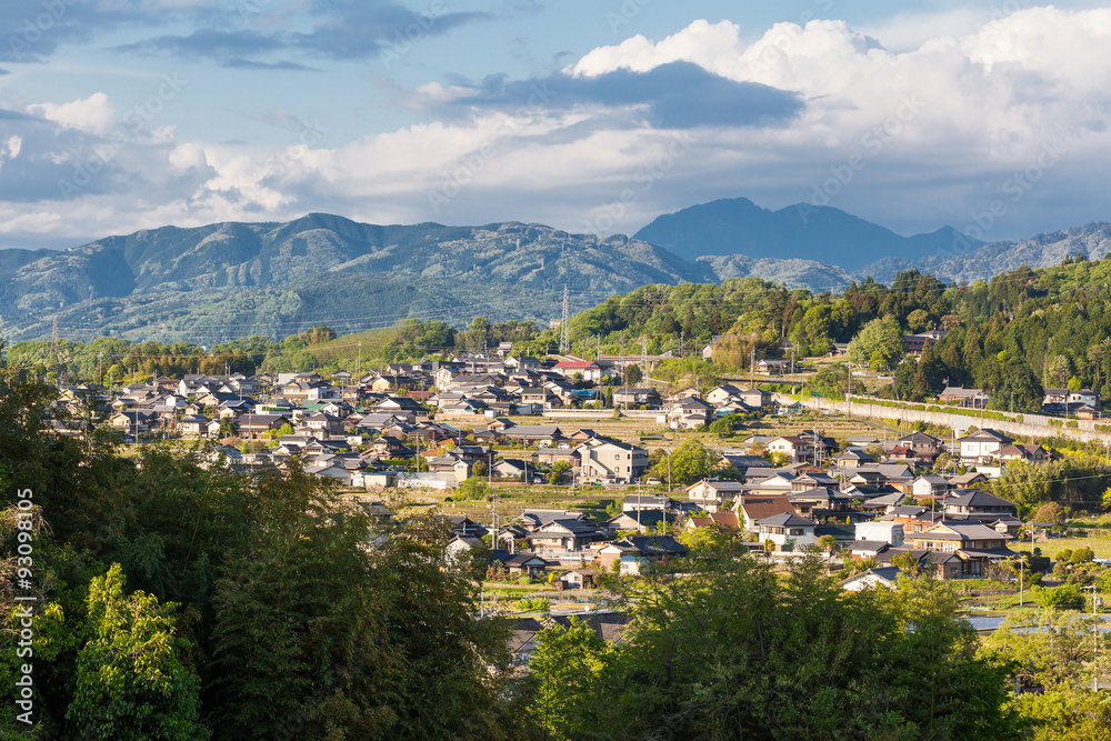 Rural Settlement of Nakatsugawa in Gifu Prefecture, Japan.
