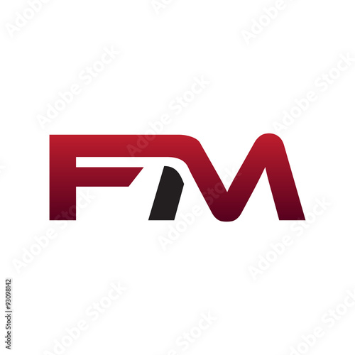 modern initial logo FM