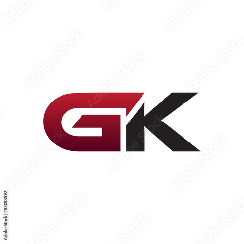 modern initial logo GK