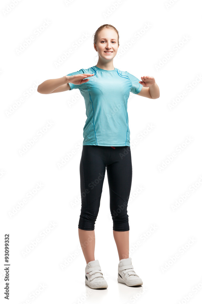 Beautiful sporty woman doing exercise Beautiful sporty woman doing exercise