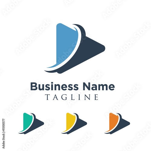 Video vector logo icon