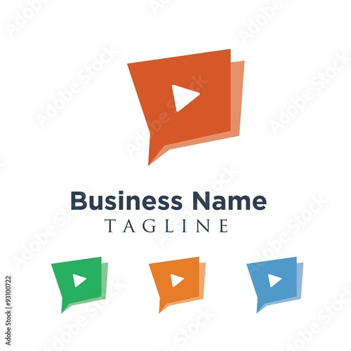 Video vector logo icon
