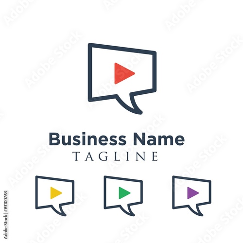 Video vector logo icon