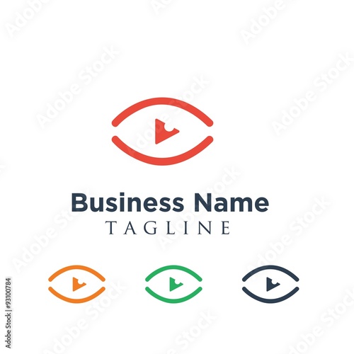 Video vector logo icon