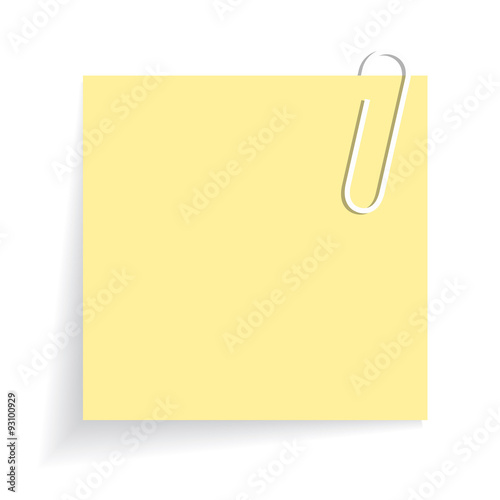 Yellow square note paper photo