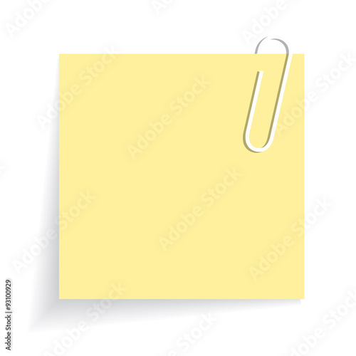 Yellow square note paper