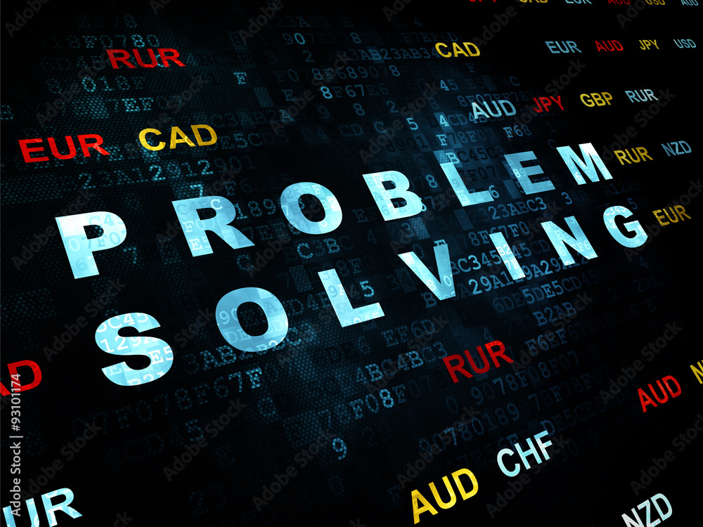 Finance concept: Problem Solving on Digital background Finance concept: Problem Solving on Digital background
