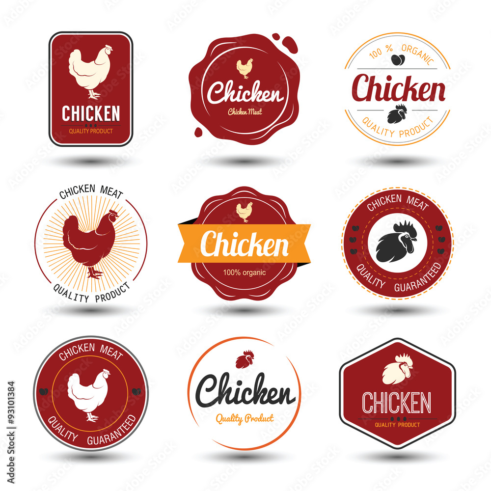 Obraz premium Chicken label