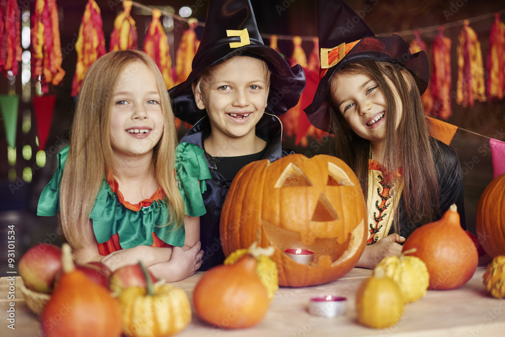 Fototapeta premium This pumpkin is our common work