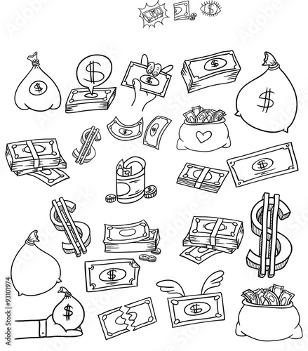  financial symbol doodle