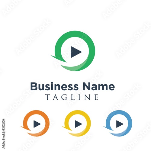 Video vector logo icon