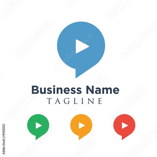 Video vector logo icon