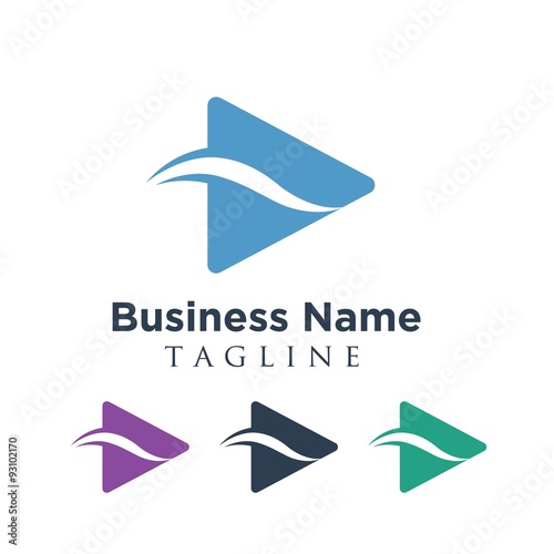 Video vector logo icon