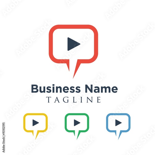 Video vector logo icon