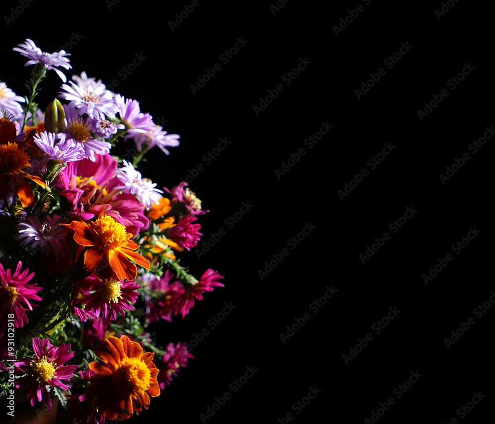 Fototapeta premium Beautiful bouquet of bright wildflowers