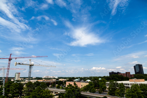 Three Cranes Overlooking Retail Area