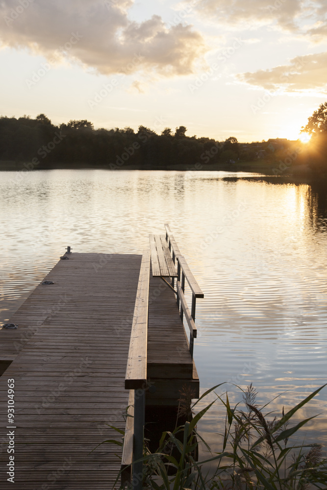 Obraz premium Sunset at Trakai; Vilnius