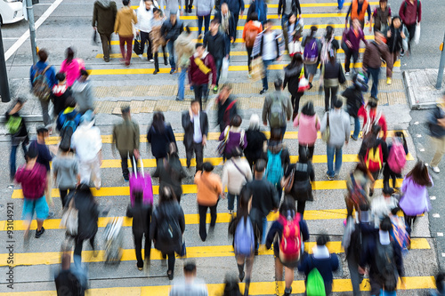 Canvas Print Hong Kong Busy Street