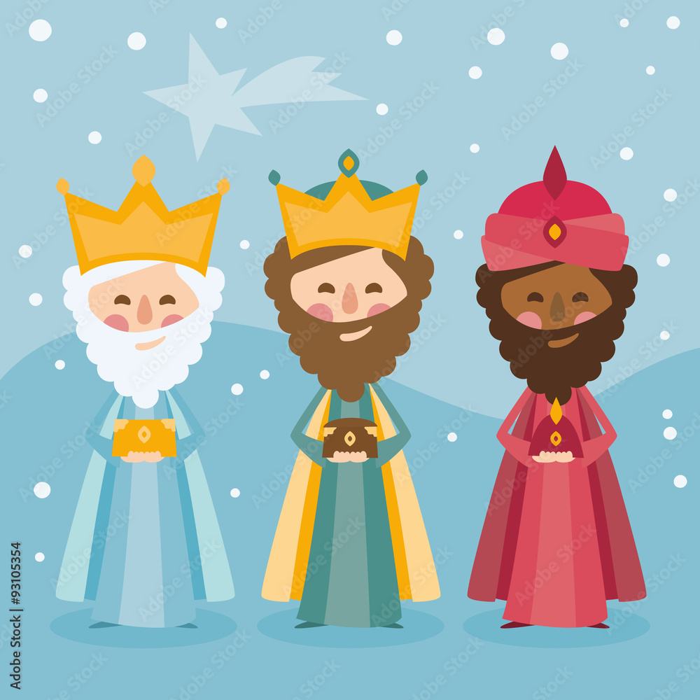 the three kings of orient on a blue background the three kings of orient on a blue background