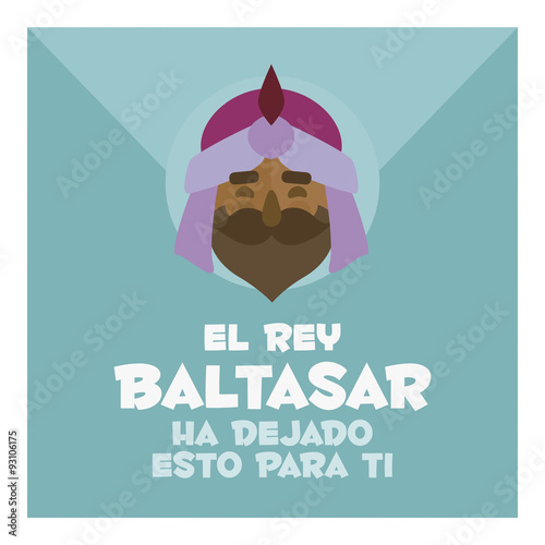 vectorized envelope on a green background. text: king Balthazar left this for you.