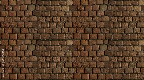 Stone road  seamless texture.  stone block paving. Stone blocks