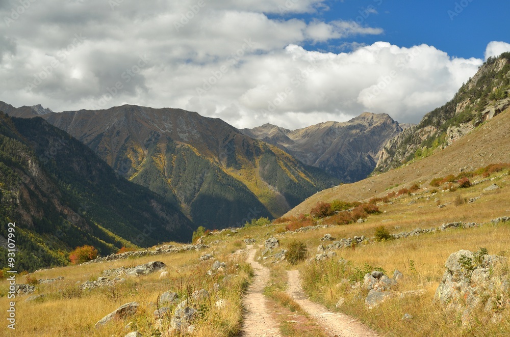 Fototapeta premium Ride in mountains