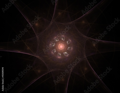 Shiny colorful fractal space, digital artwork for creative graphic design