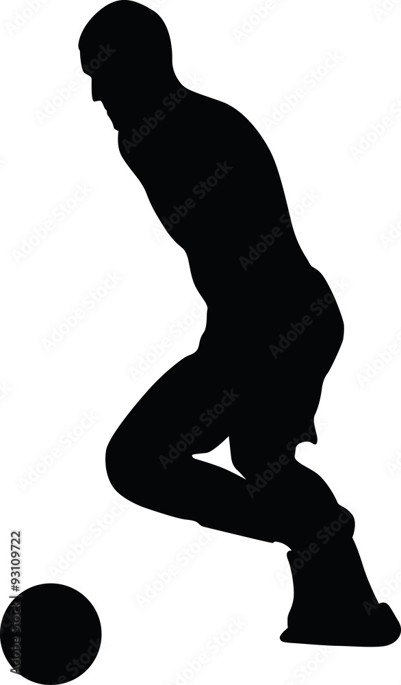 soccer player silhouette vector soccer player silhouette vector