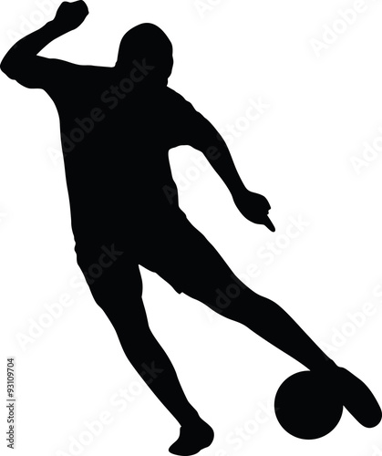 soccer player silhouette vector