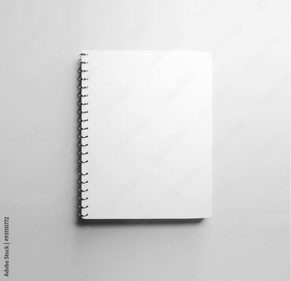 Picture of blank note book. 3d render Picture of blank note book. 3d render