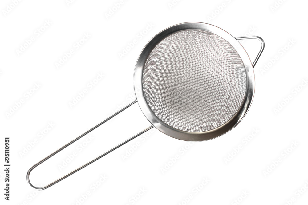 one utensil strainer on a white isolated background one utensil strainer on a white isolated background