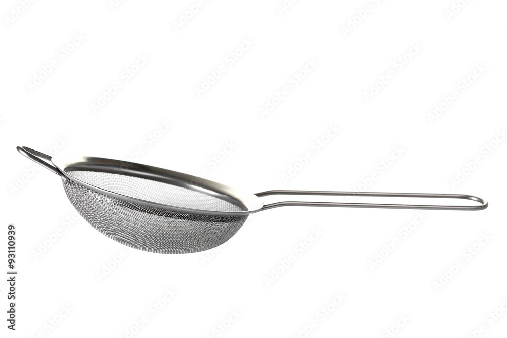 one utensil strainer on a white isolated background one utensil strainer on a white isolated background