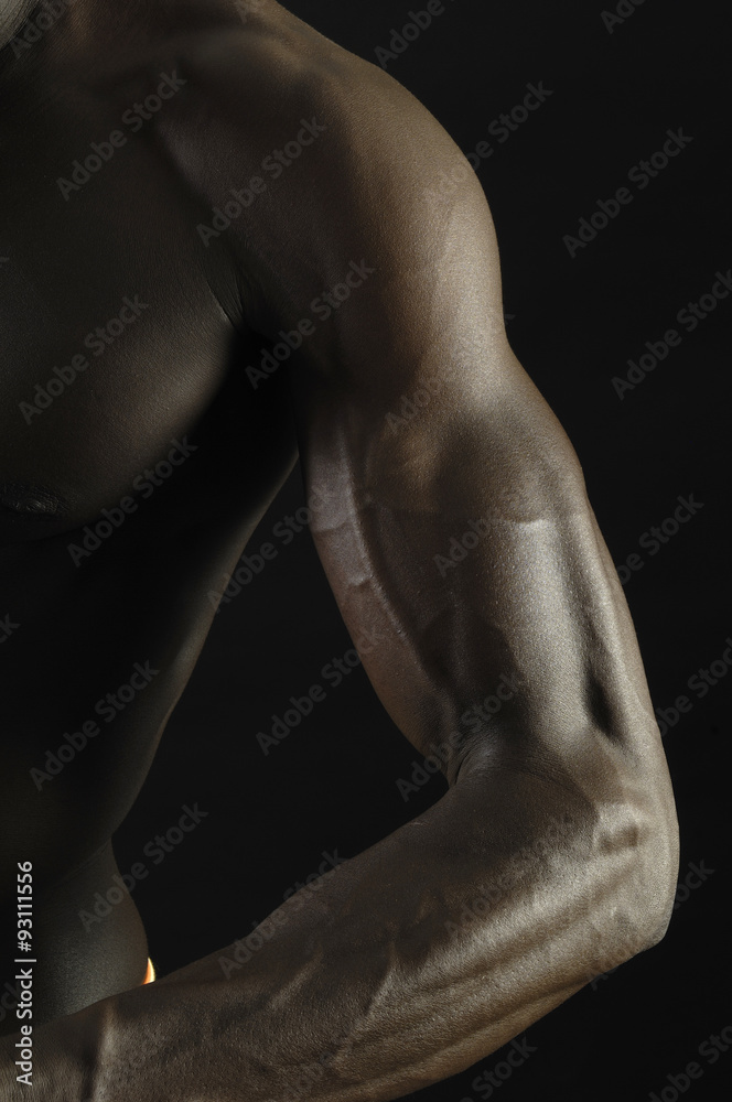 Bicep of african man Bicep of african man