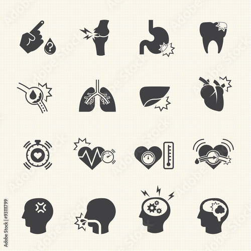 Medical icon set, Symptoms