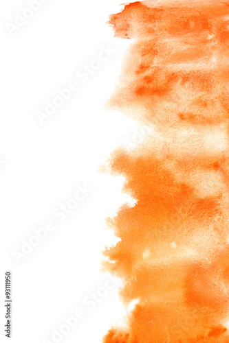 Orange watercolor brush strokes