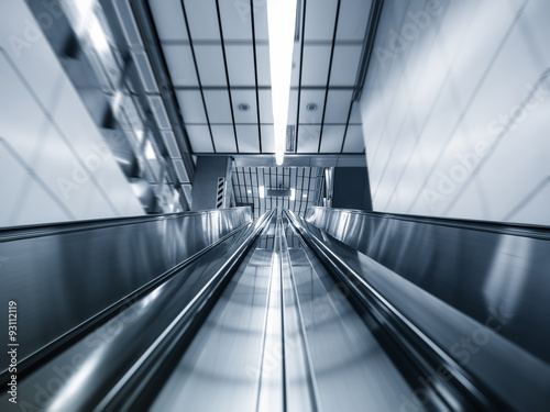 Escalator in subway station Transportation Background